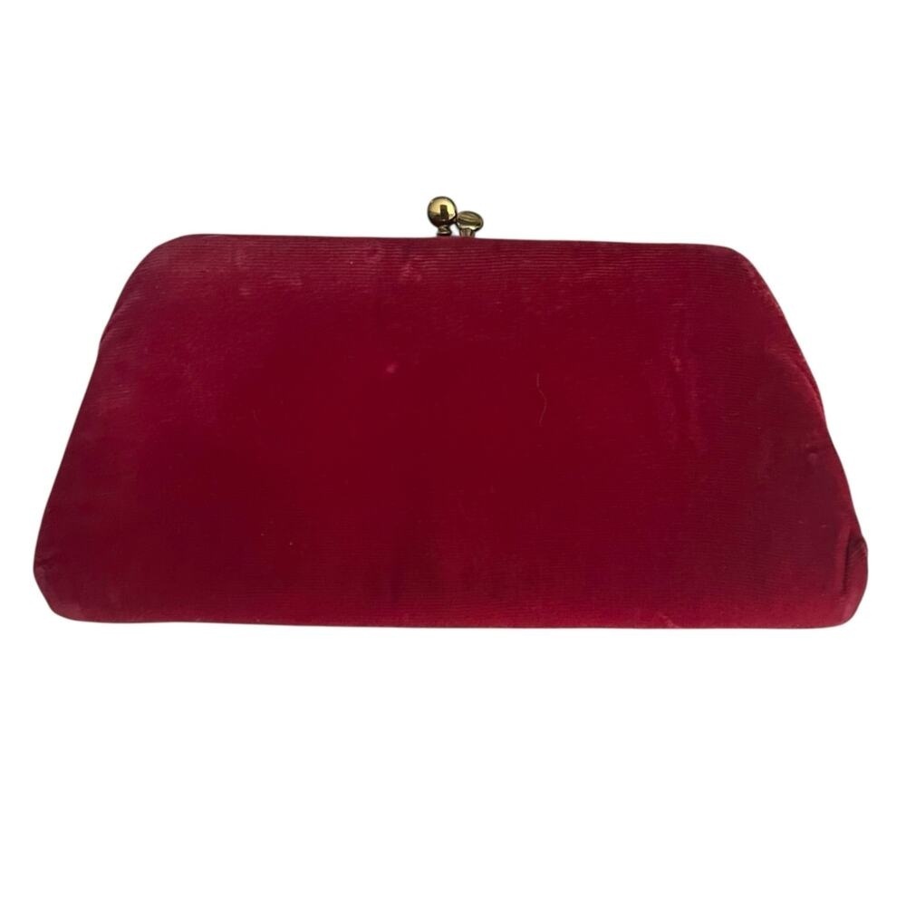 Vintage Hot Pink Velvet Kisslock Purse